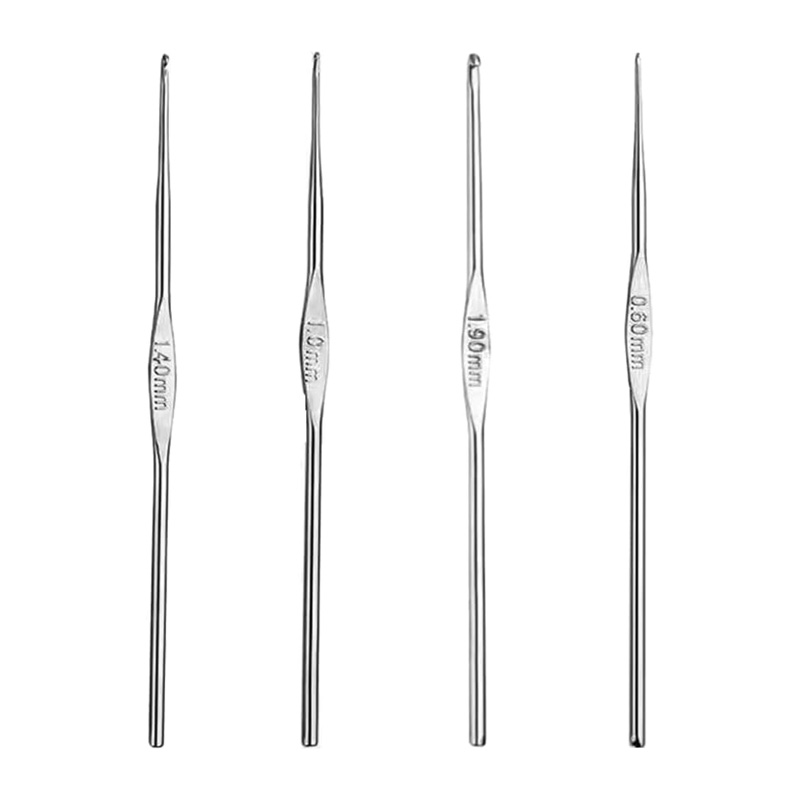 Sewing Knit - 4 Pcs Stainless Steel Crochet Hooks