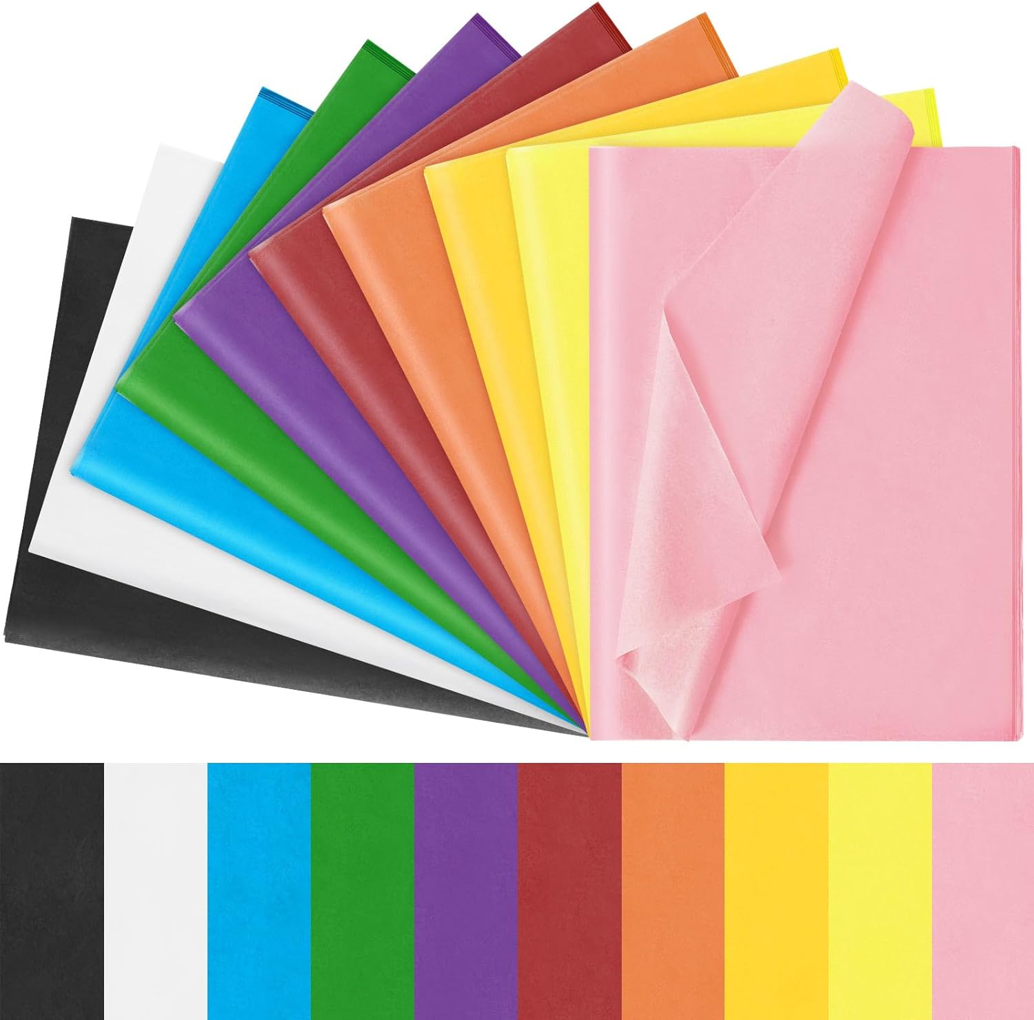Pattern Tissue Paper - 10Pcs 50*66cm Color Tissue Paper Flower