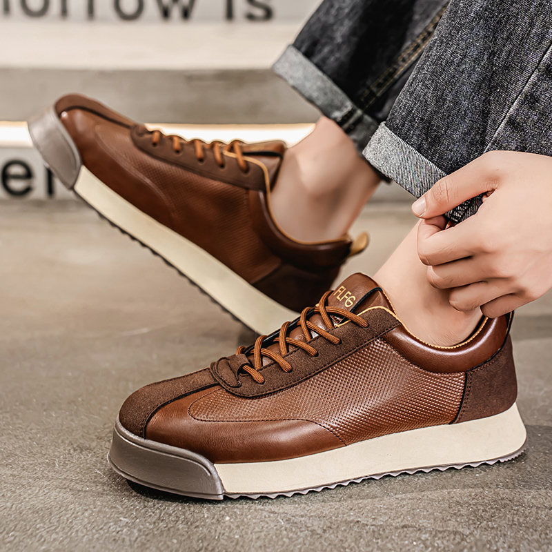 New Men Leather Casual Shoes O - Sewing Latex incelemesi ve fiyatı