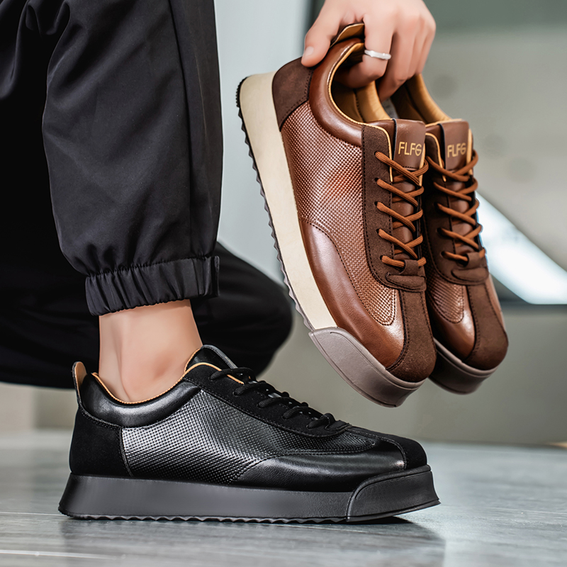 New Men Leather Casual Shoes O - Sewing Latex incelemesi ve fiyatı