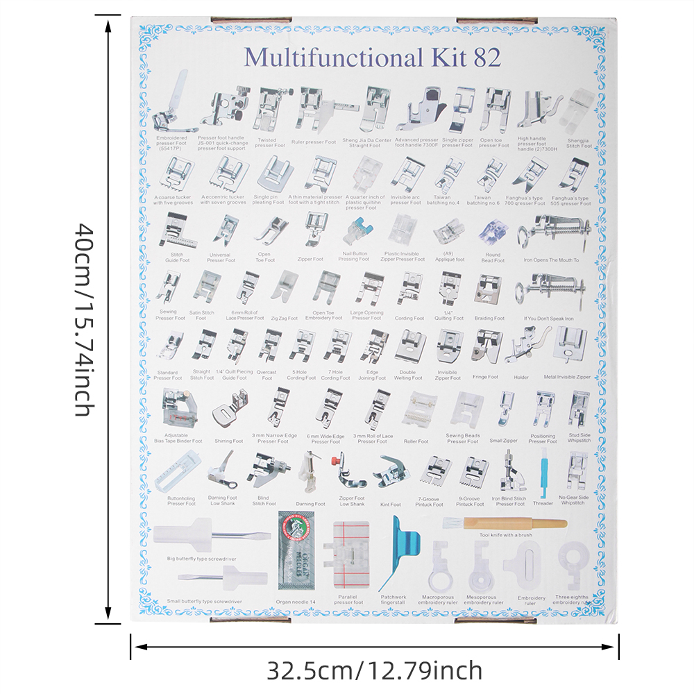 82pc/SET Full Set Sewing Machi - Rolled Hem Foot incelemesi ve fiyatı