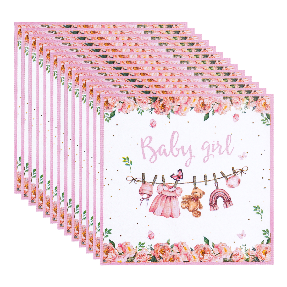 Pink Floral Baby Girl Disposab - Pattern Tissue Paper incelemesi ve fiyatı