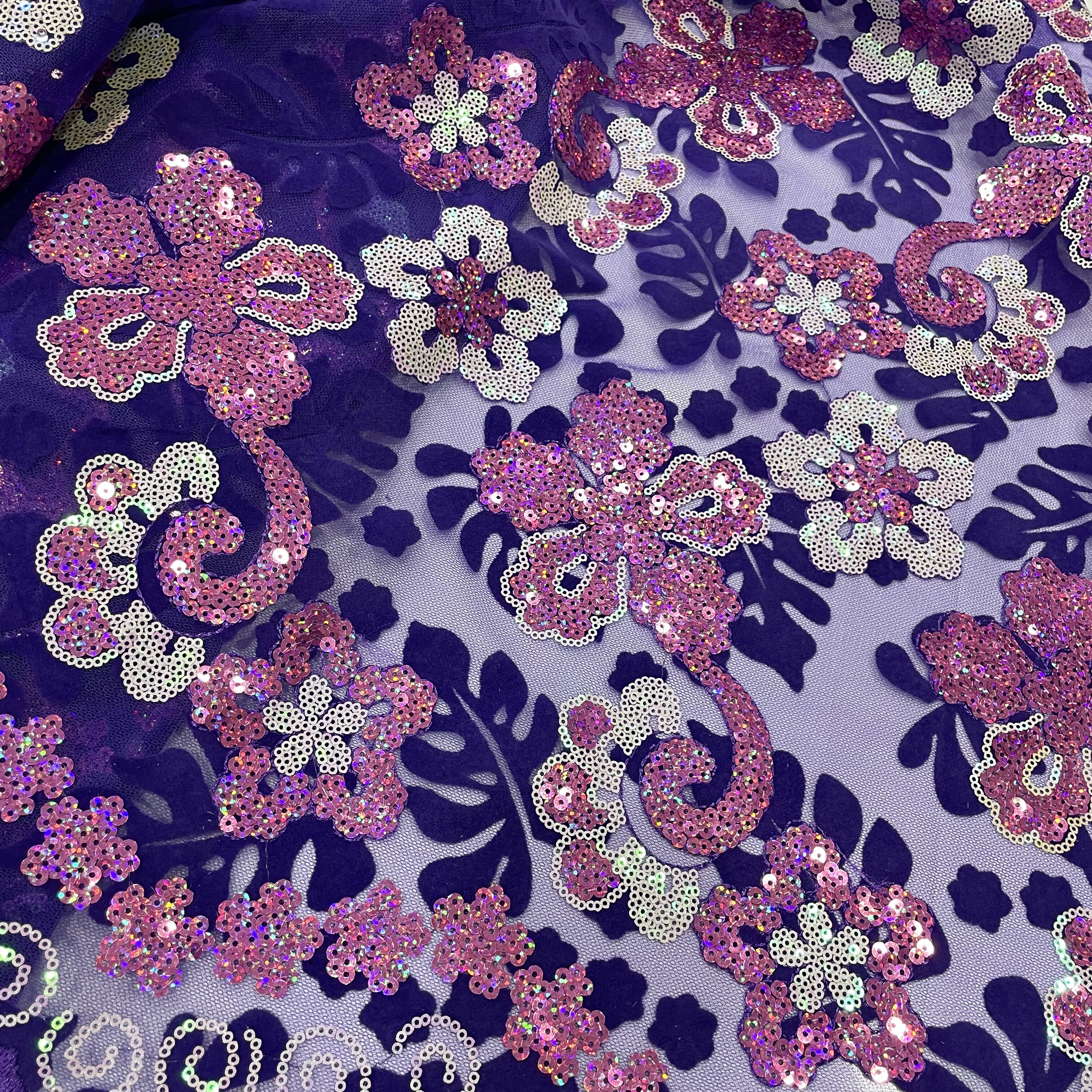 African Flocking Velvet Lace F - Sewing Velvet Fabric incelemesi ve fiyatı