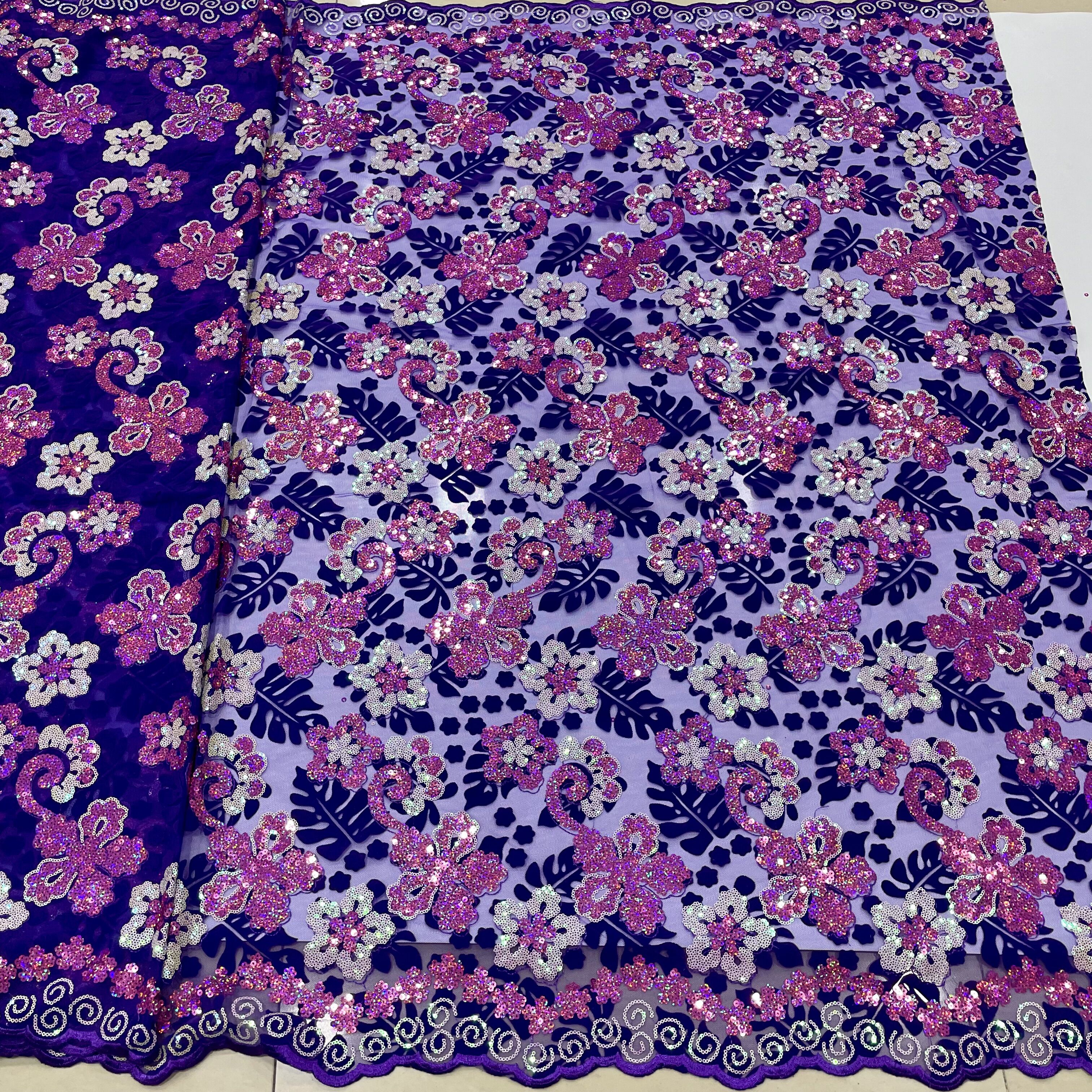 African Flocking Velvet Lace F - Sewing Velvet Fabric incelemesi ve fiyatı