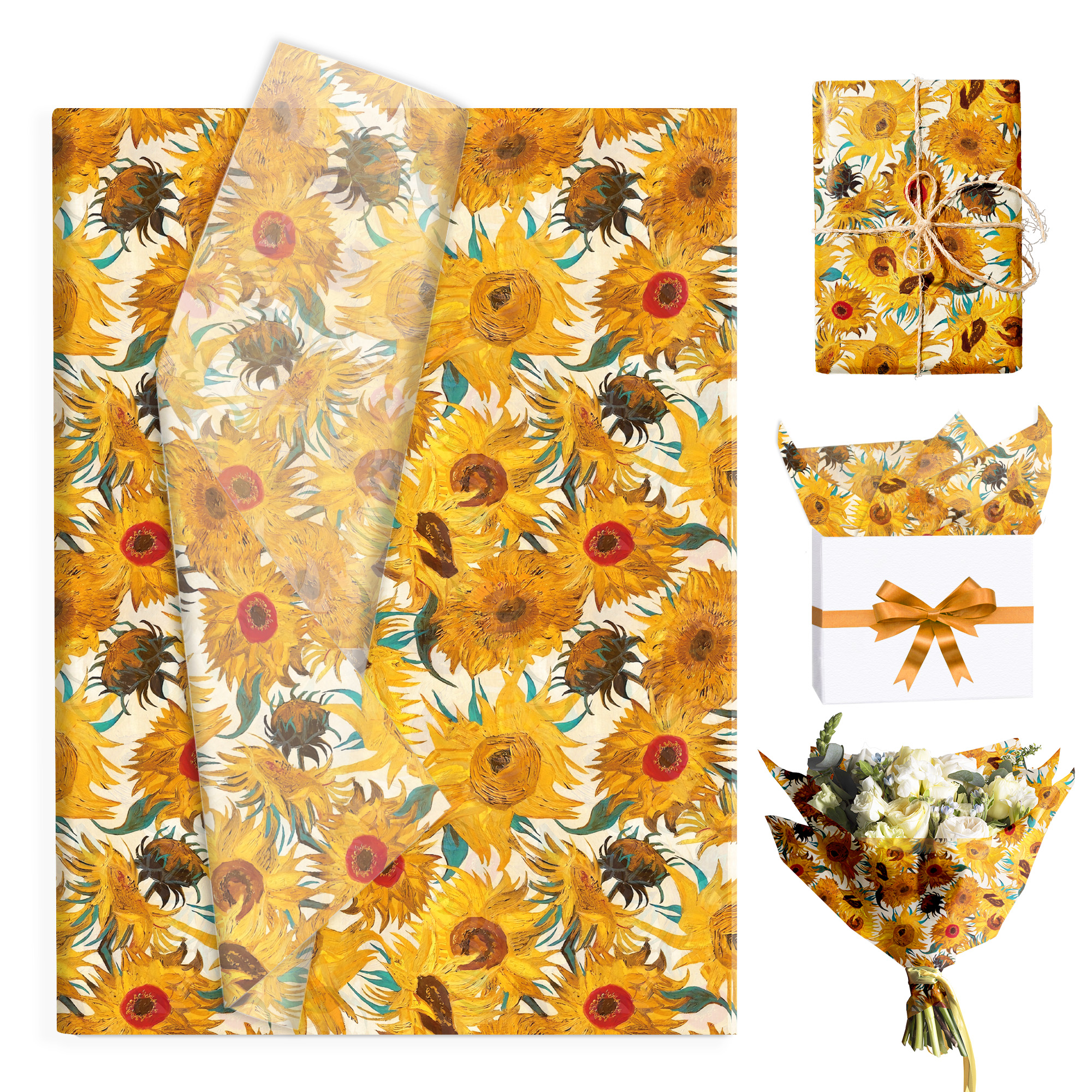 15/35pcs Sunflower Tissue Pape - Pattern Tissue Paper incelemesi ve fiyatı