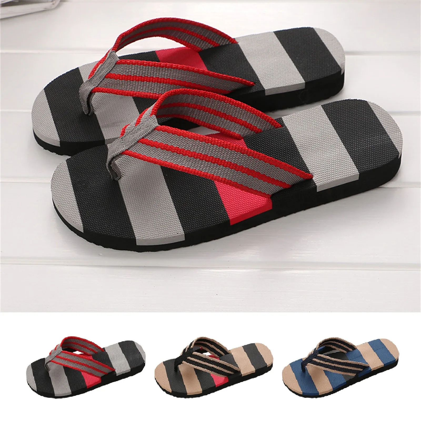 New Men's Slippers Men Summer  - Sewing Nylon incelemesi ve fiyatı