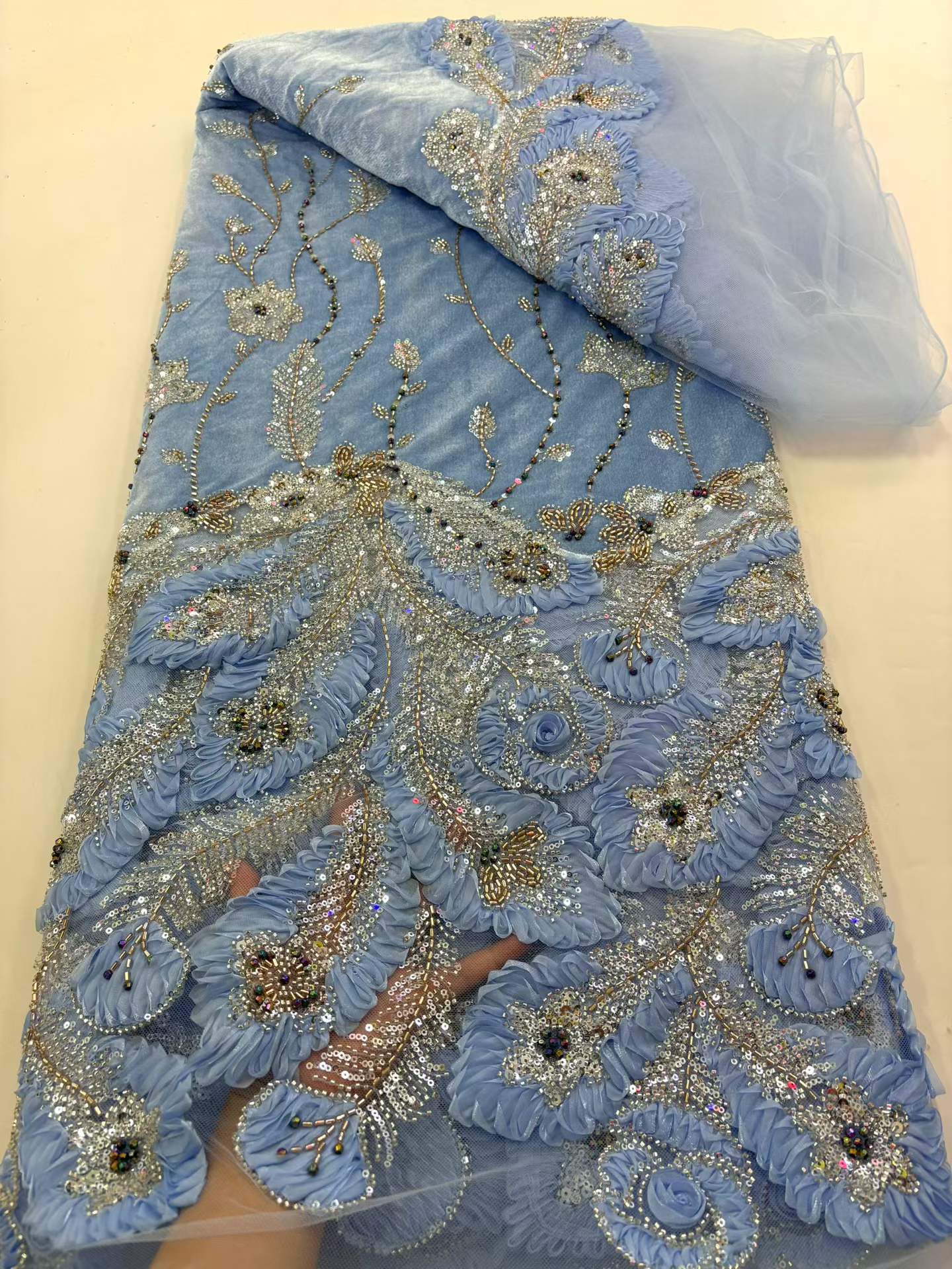 Velvet African Sequins Lace Fa - Sewing Velvet Fabric incelemesi ve fiyatı