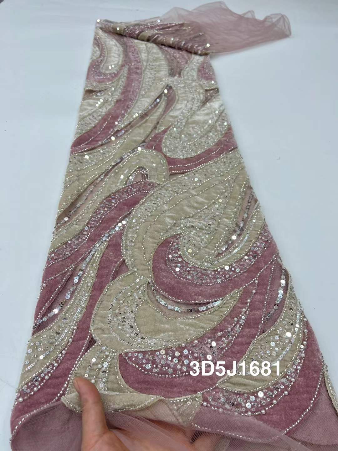 African Beads Velvet Lace Fabr - Sewing Velvet Fabric incelemesi ve fiyatı
