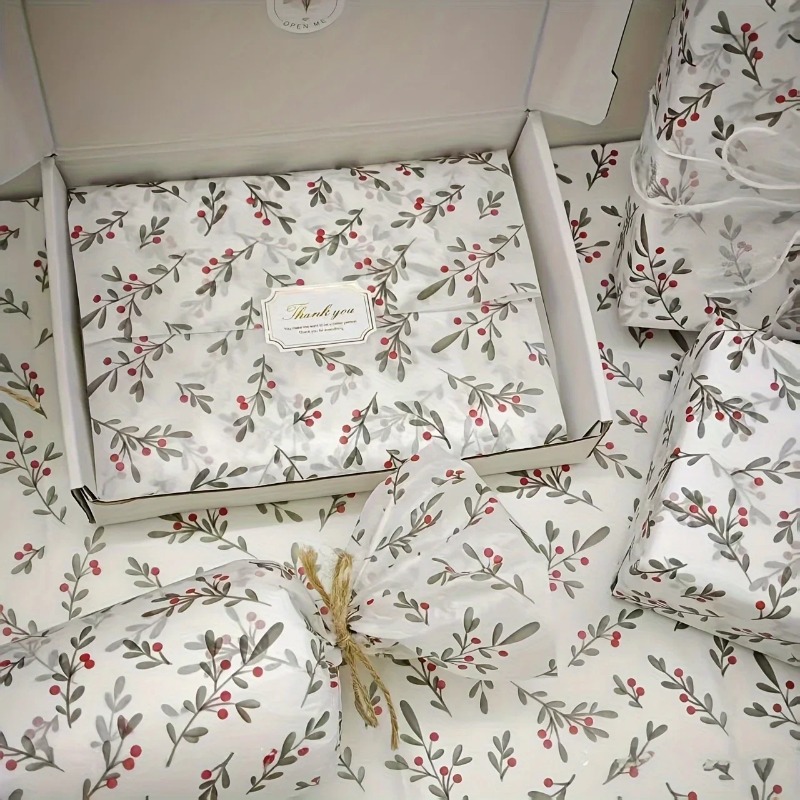 30pcs/10pcs Holly, Berry Thin  - Pattern Tissue Paper incelemesi ve fiyatı