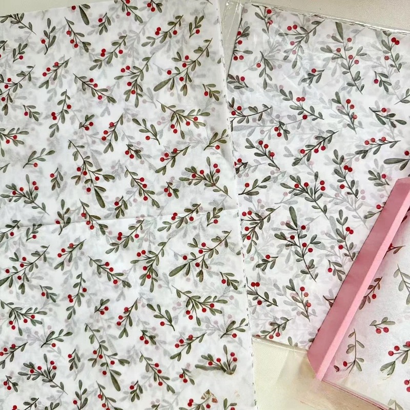 30pcs/10pcs Holly, Berry Thin  - Pattern Tissue Paper incelemesi ve fiyatı