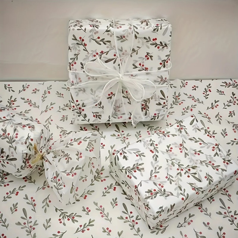 30pcs/10pcs Holly, Berry Thin  - Pattern Tissue Paper incelemesi ve fiyatı