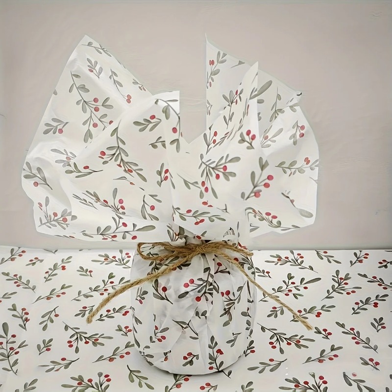 30pcs/10pcs Holly, Berry Thin  - Pattern Tissue Paper incelemesi ve fiyatı