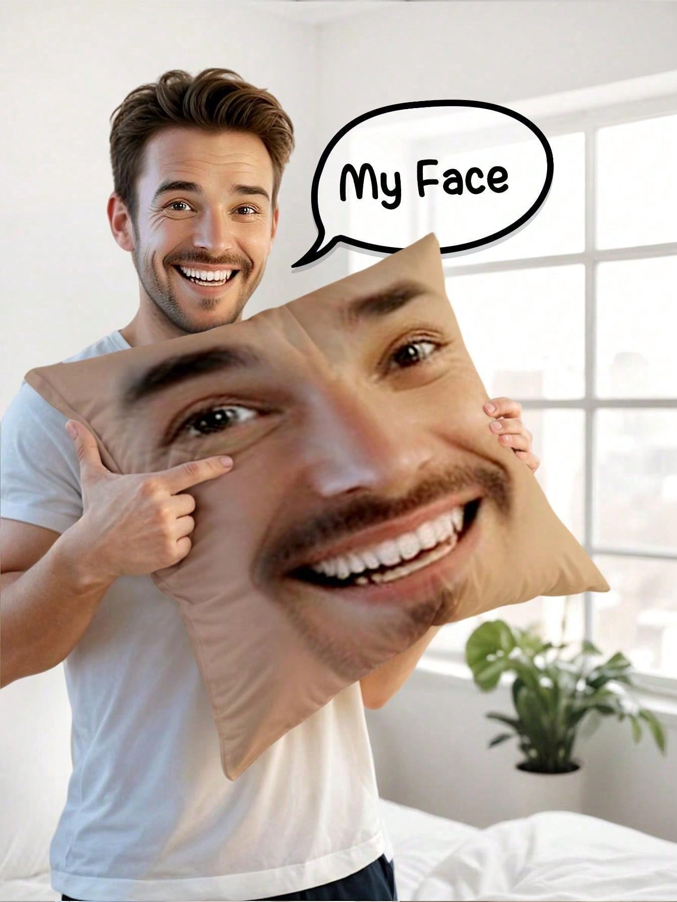 1pc Custom Face Square Pillow  - Sewing Custom incelemesi ve fiyatı