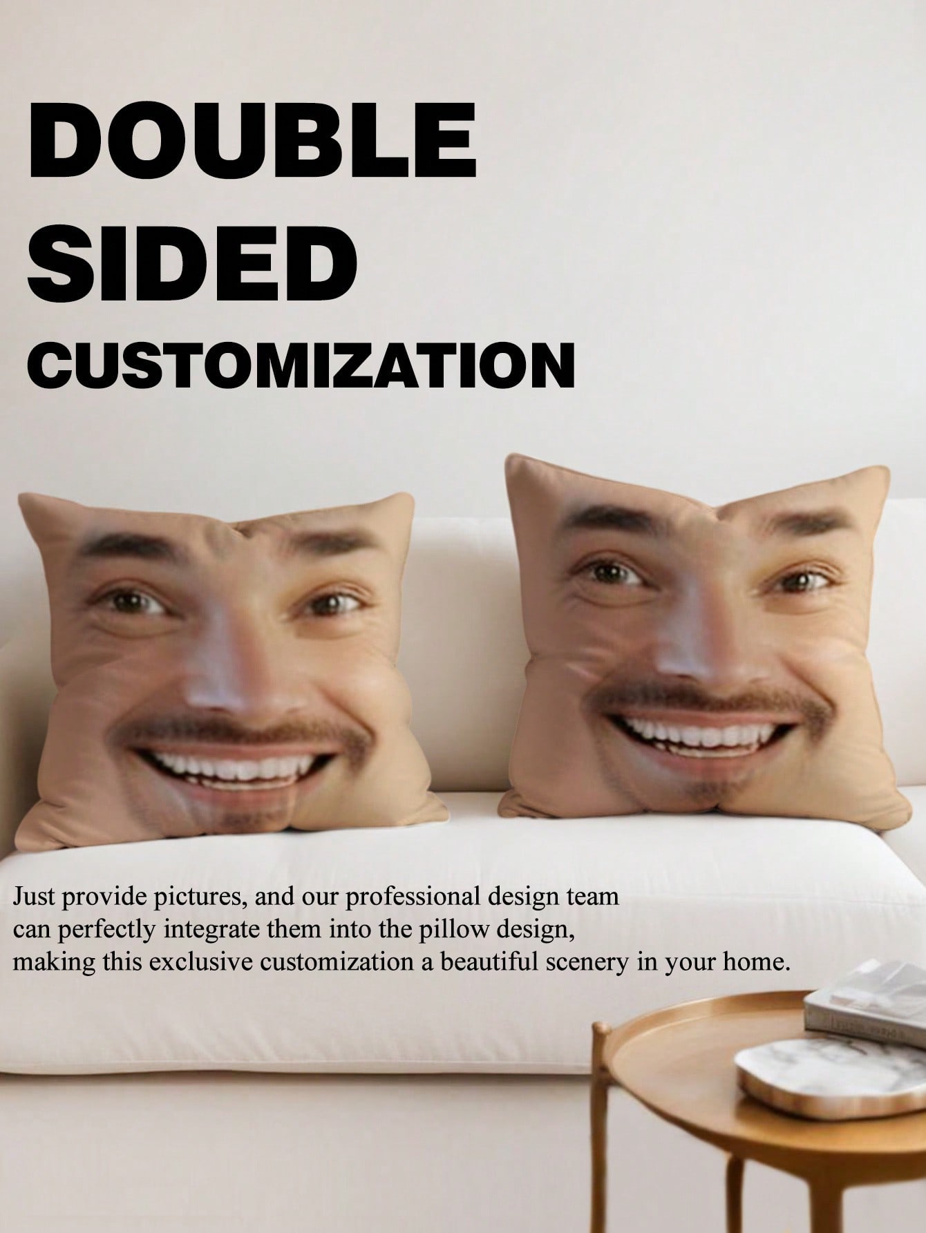 1pc Custom Face Square Pillow  - Sewing Custom incelemesi ve fiyatı