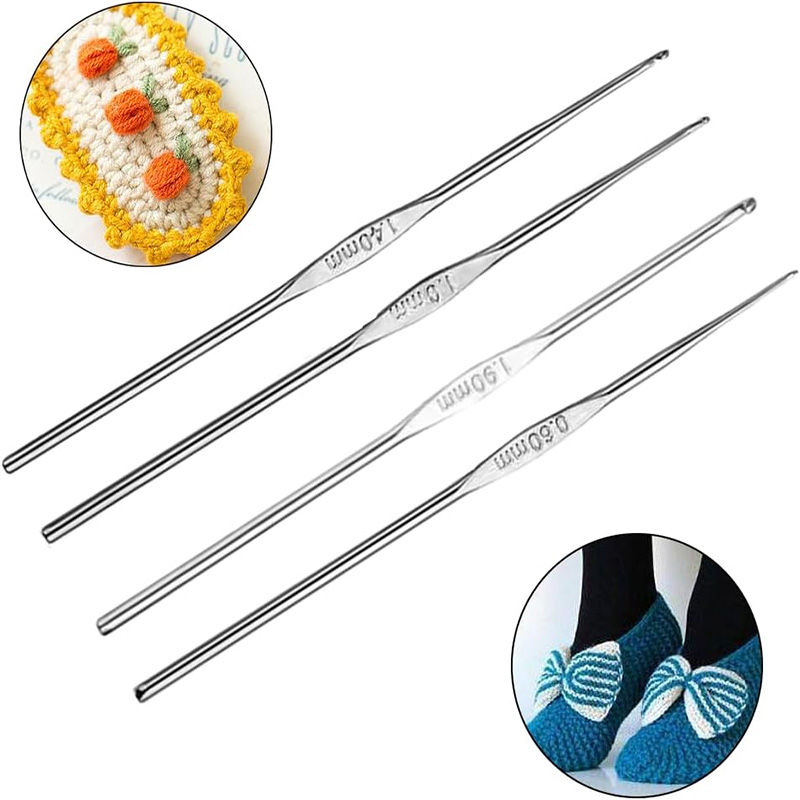 4 Pcs Stainless Steel Crochet  - Sewing Knit incelemesi ve fiyatı