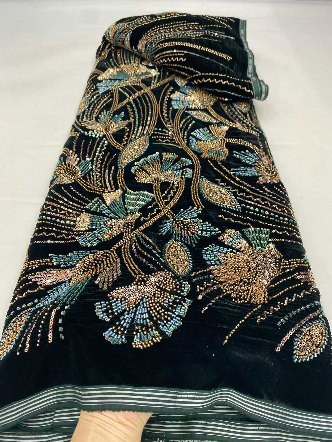 Luxury African Velvet Lace Fab - Sewing Velvet Fabric incelemesi ve fiyatı
