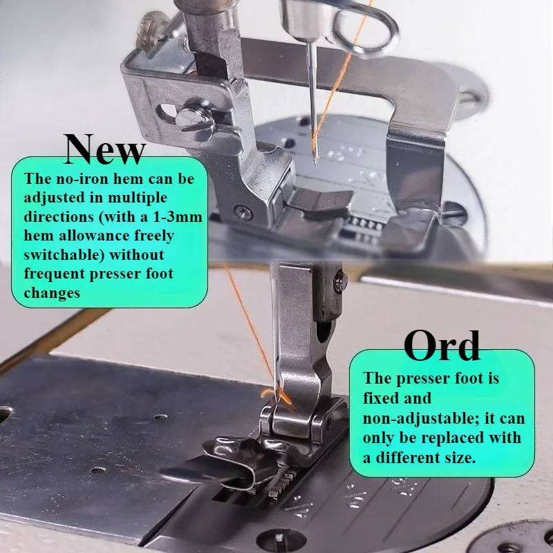 Adjustable No-Iron Hemmer Foot - Sewing Machine Fabric incelemesi ve fiyatı