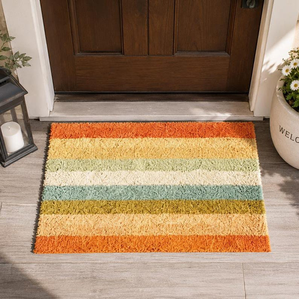 Retro Colorful Stripe Doormat  - Century Textile & Sewing Supply Reviews incelemesi ve fiyatı