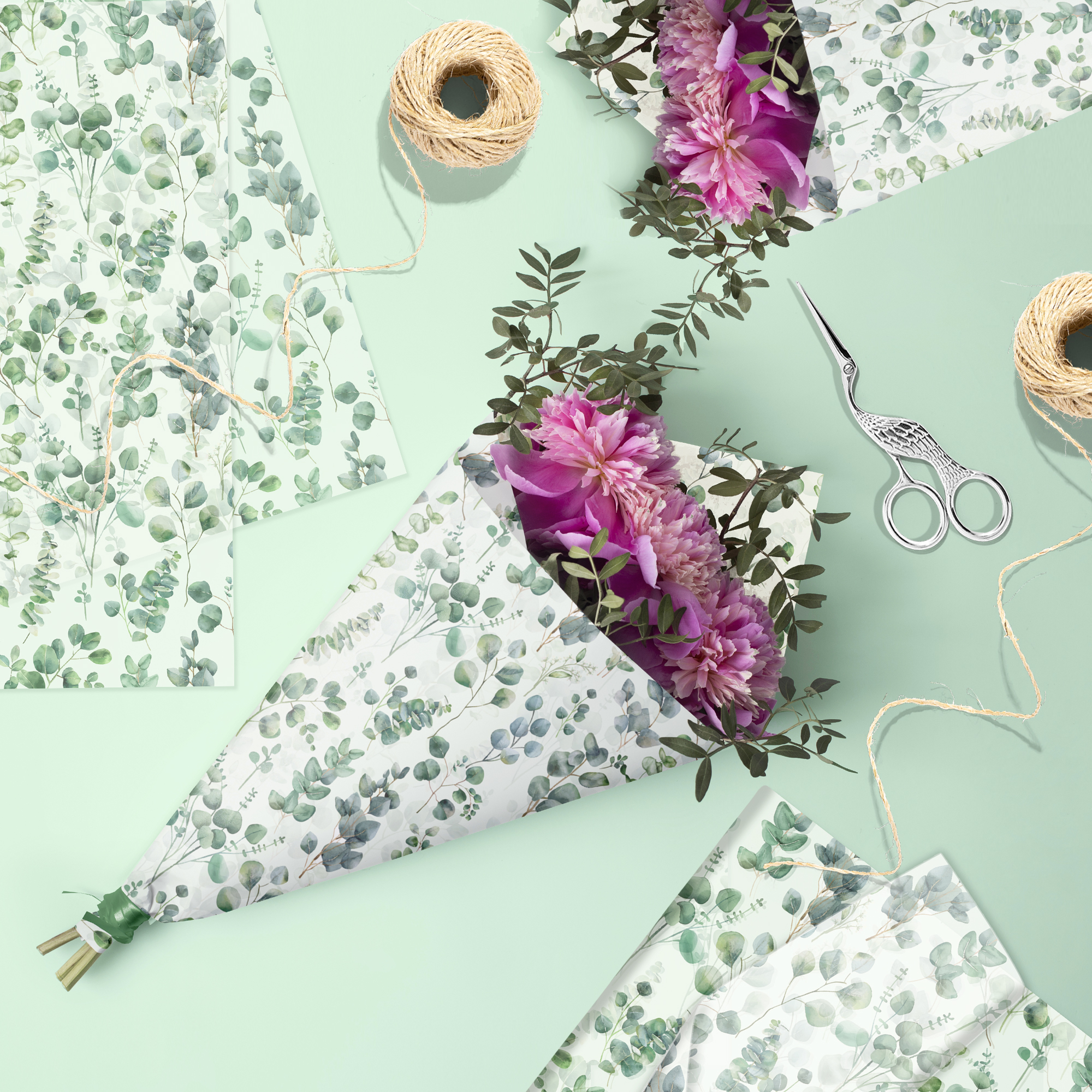 Eucalyptus Leaves Tissue Paper - Pattern Tissue Paper incelemesi ve fiyatı