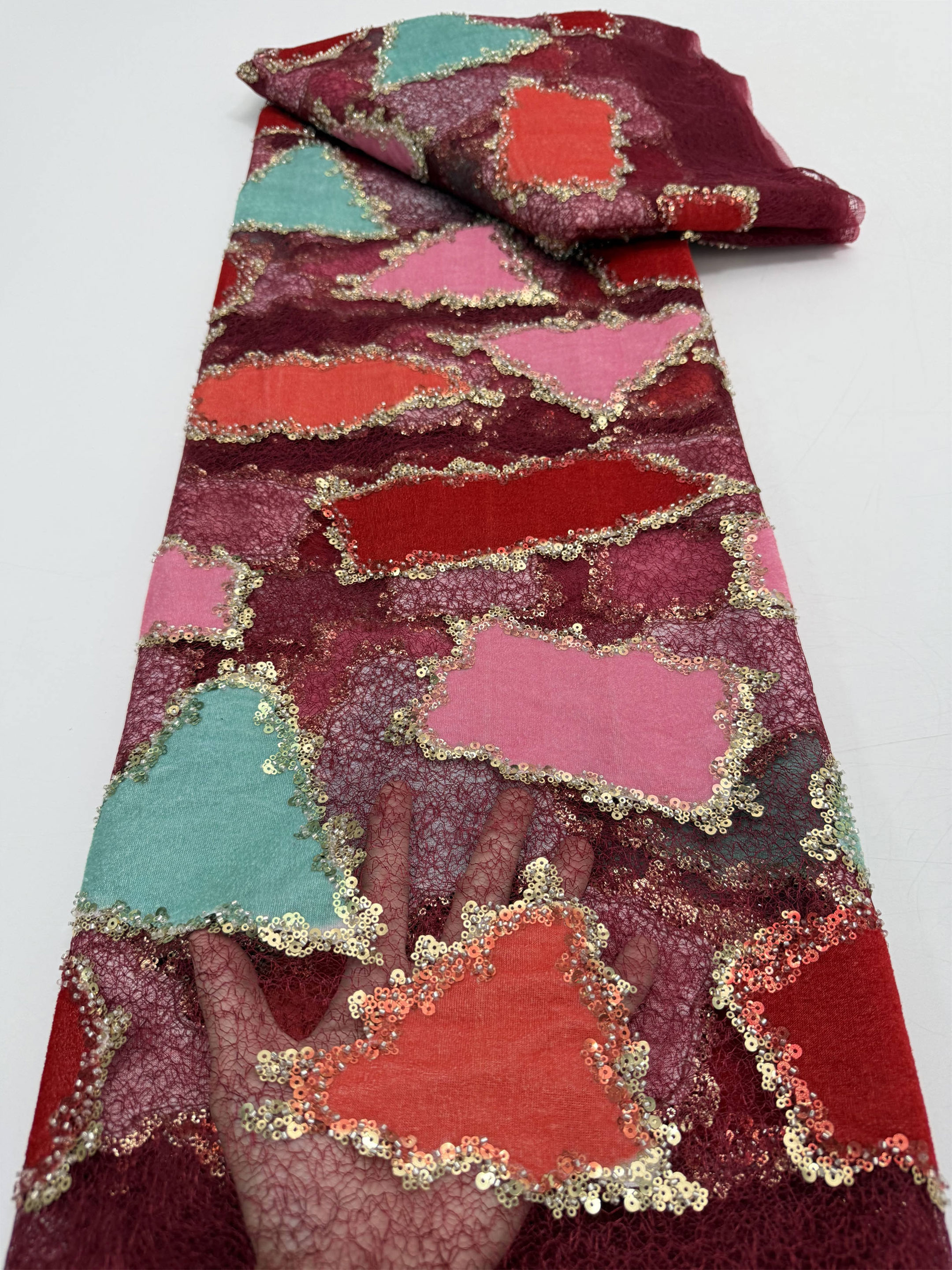 African Velvet Lace Fabric wit - Sewing Velvet Fabric incelemesi ve fiyatı