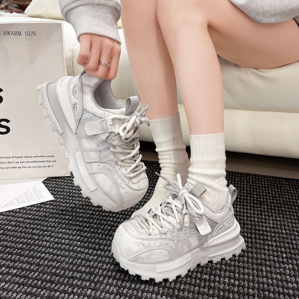 Autumn Vintage Chunky Sneakers - Sewing Latex incelemesi ve fiyatı