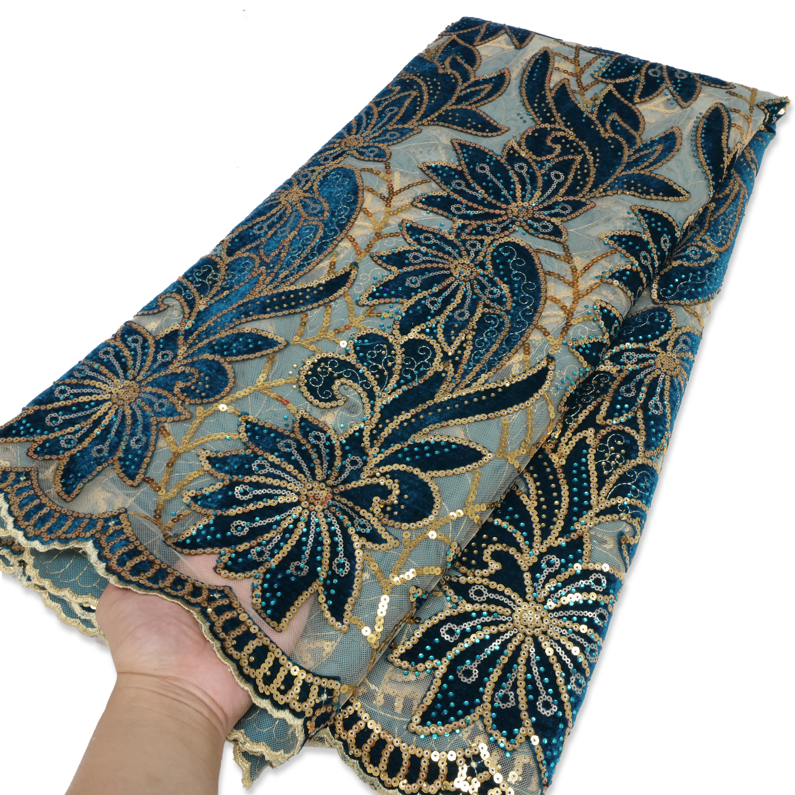 African Velvet Lace Fabric 202 - Sewing Velvet Fabric incelemesi ve fiyatı