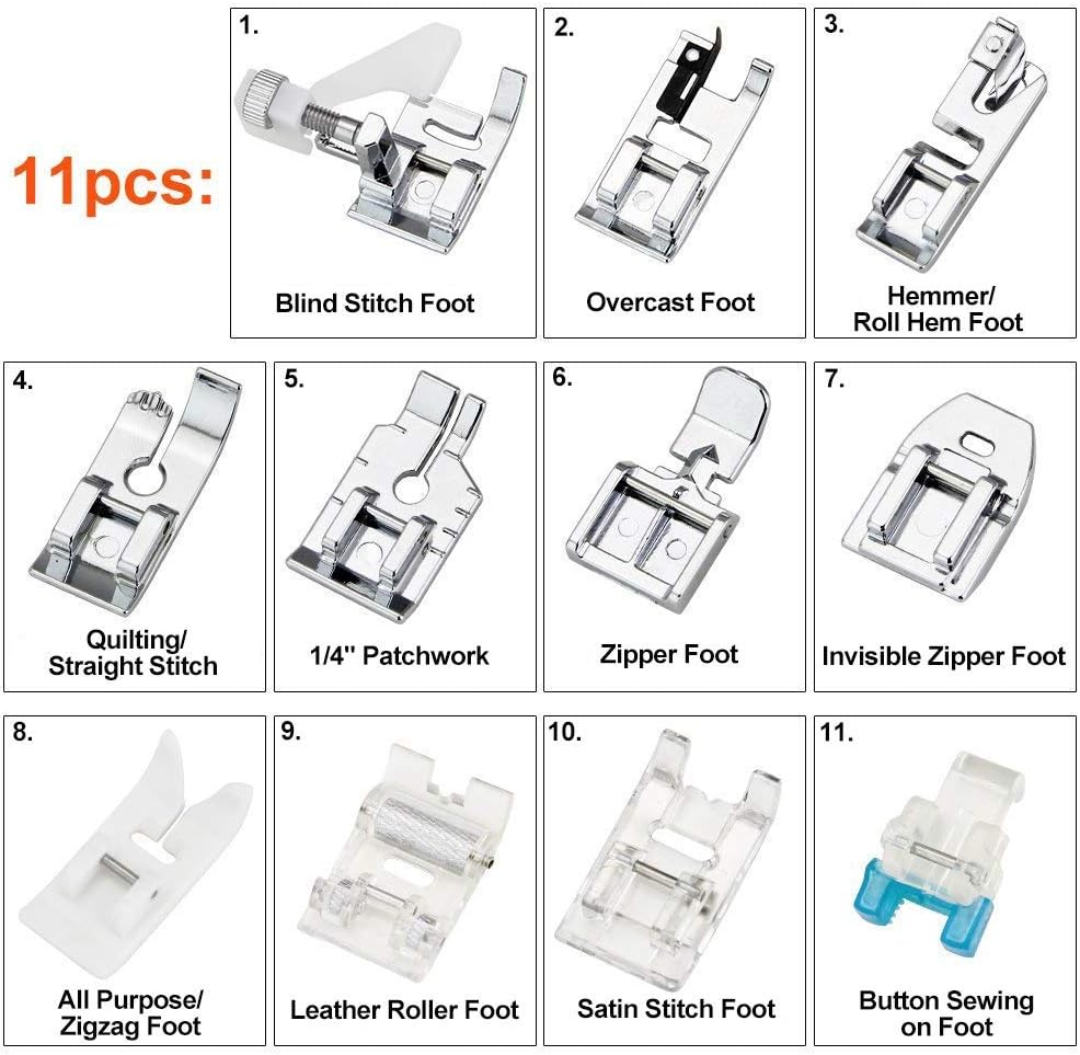 11Pcs Presser Feet Set - Walki - Sewing Machine Fabric incelemesi ve fiyatı