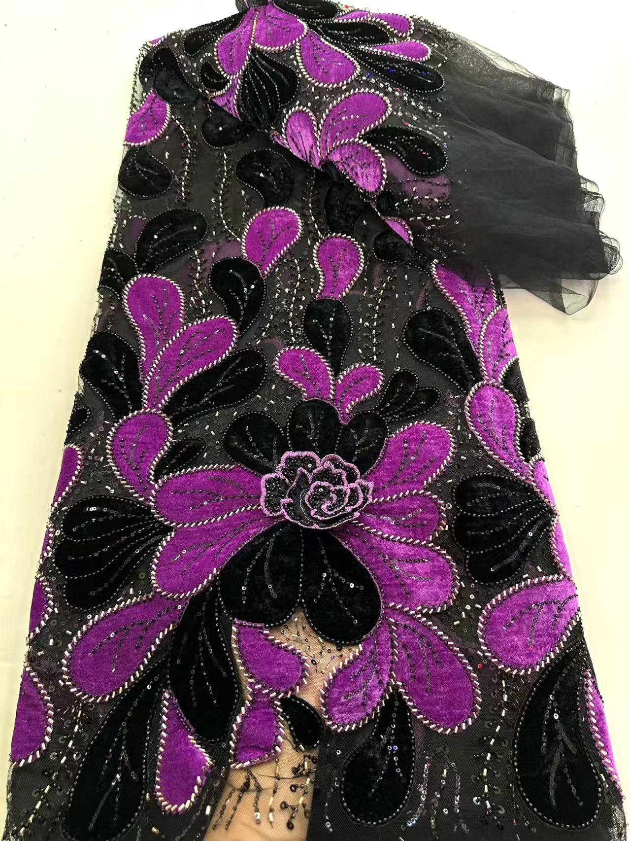 Latest African Velvet Lace Fab - Sewing Velvet Fabric incelemesi ve fiyatı