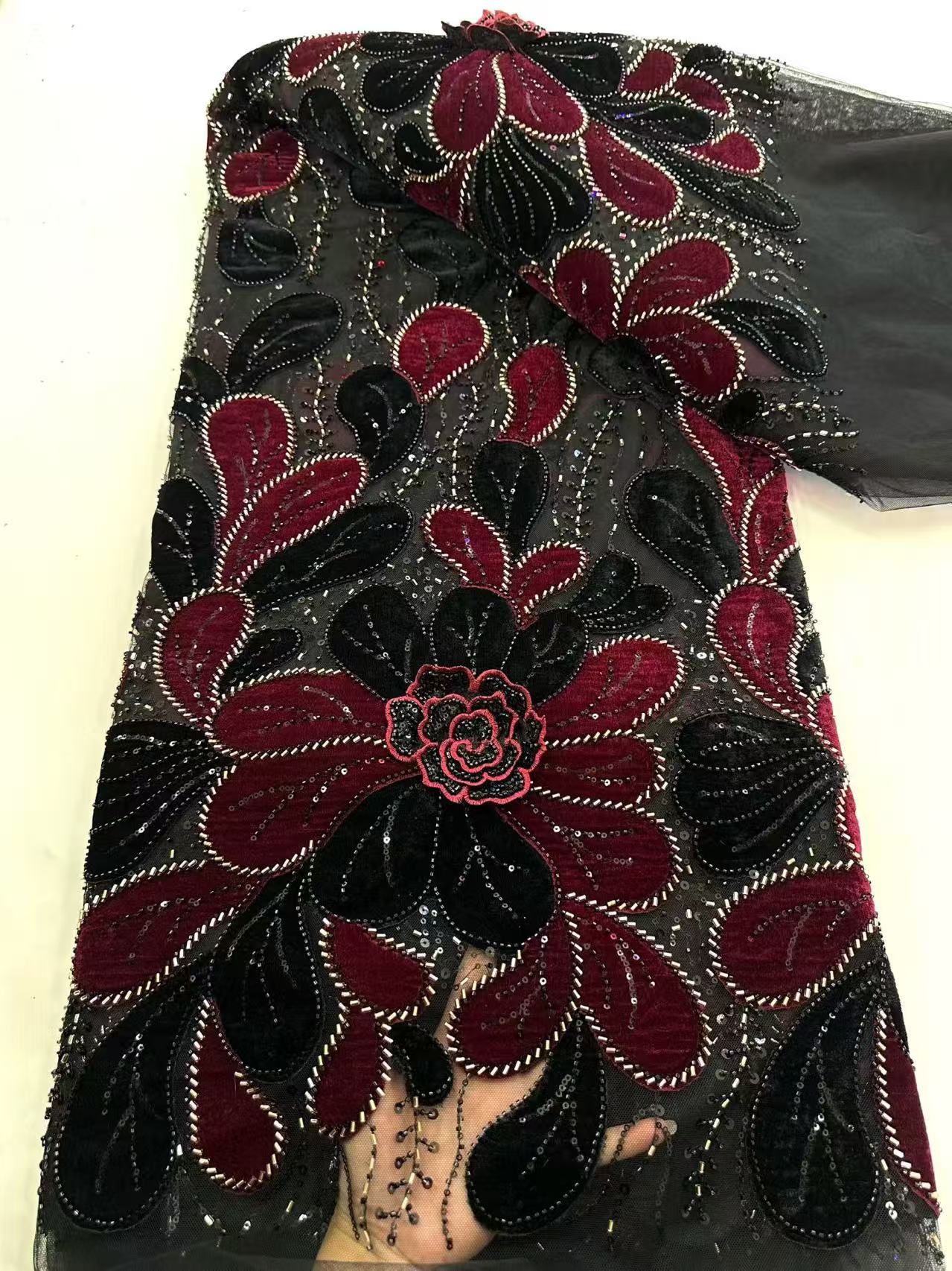 Latest African Velvet Lace Fab - Sewing Velvet Fabric incelemesi ve fiyatı