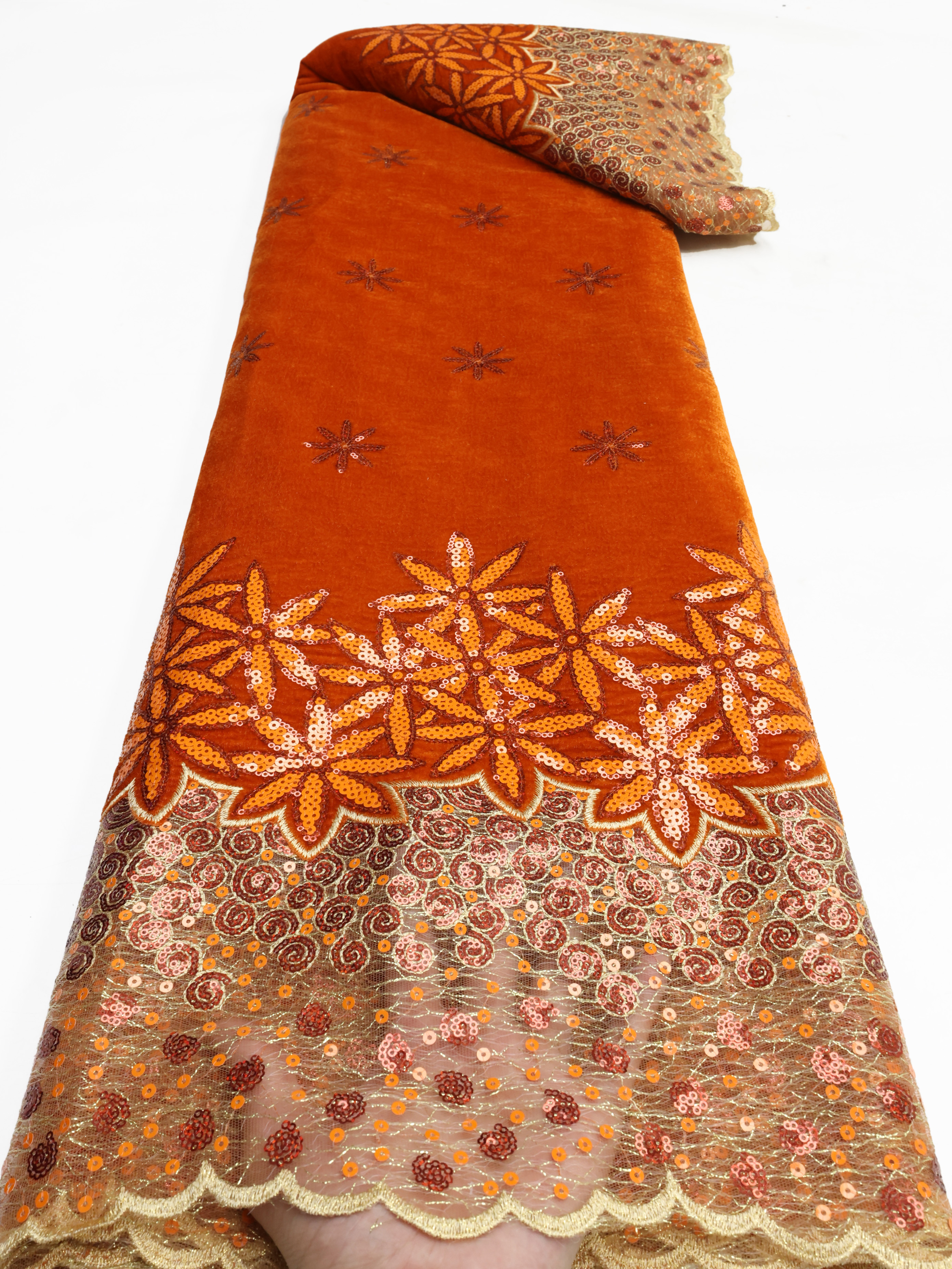 African velvet Lace Fabric Lat - Sewing Velvet Fabric incelemesi ve fiyatı