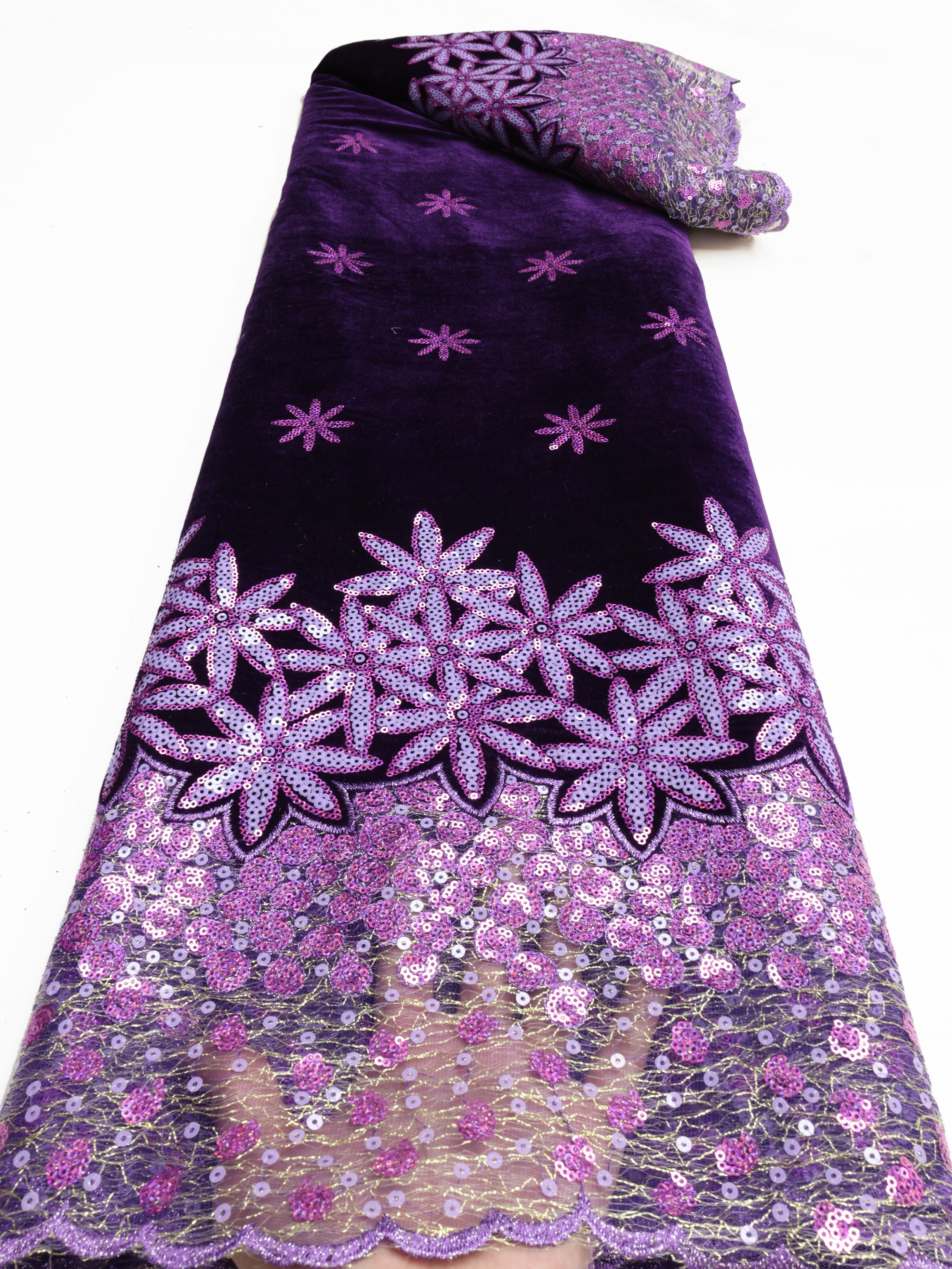 African velvet Lace Fabric Lat - Sewing Velvet Fabric incelemesi ve fiyatı