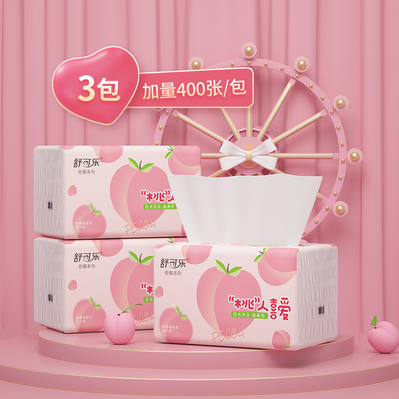 Cute Peach Pattern Facial Tiss - Pattern Tissue Paper incelemesi ve fiyatı