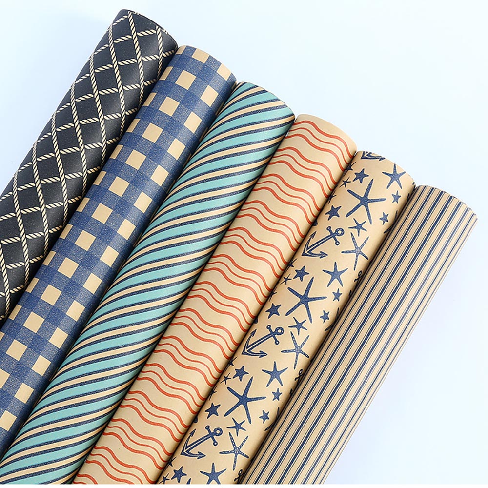 Blue Grid Wrapping Retro Gift  - Pattern Tissue Paper incelemesi ve fiyatı