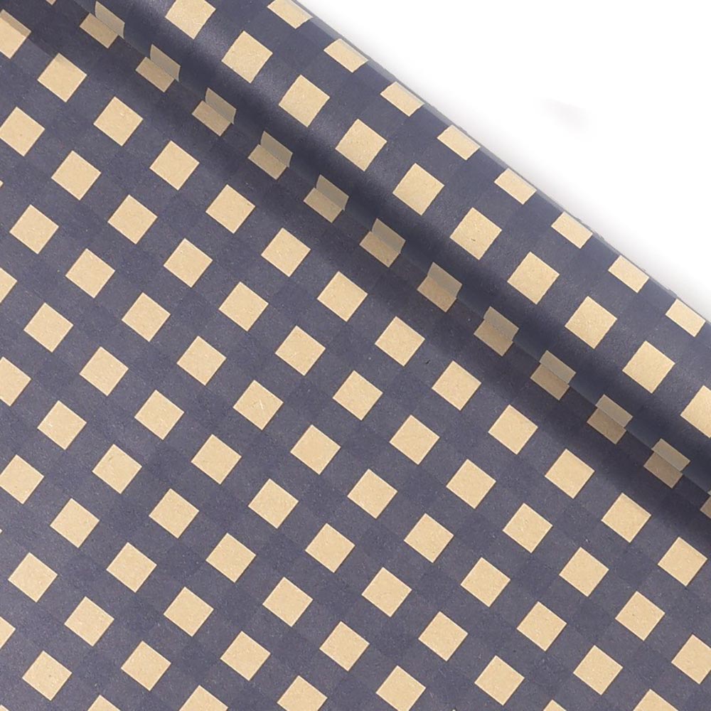 Blue Grid Wrapping Retro Gift  - Pattern Tissue Paper incelemesi ve fiyatı