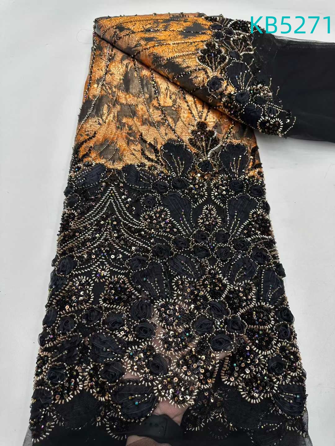 Nigerian Lace Fabric 5 Yards H - Sewing Velvet Fabric incelemesi ve fiyatı
