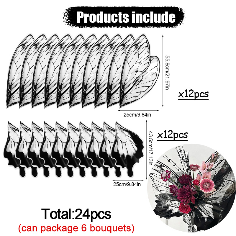 24Pcs Butterfly Wings Shape Fl - Pattern Tissue Paper incelemesi ve fiyatı