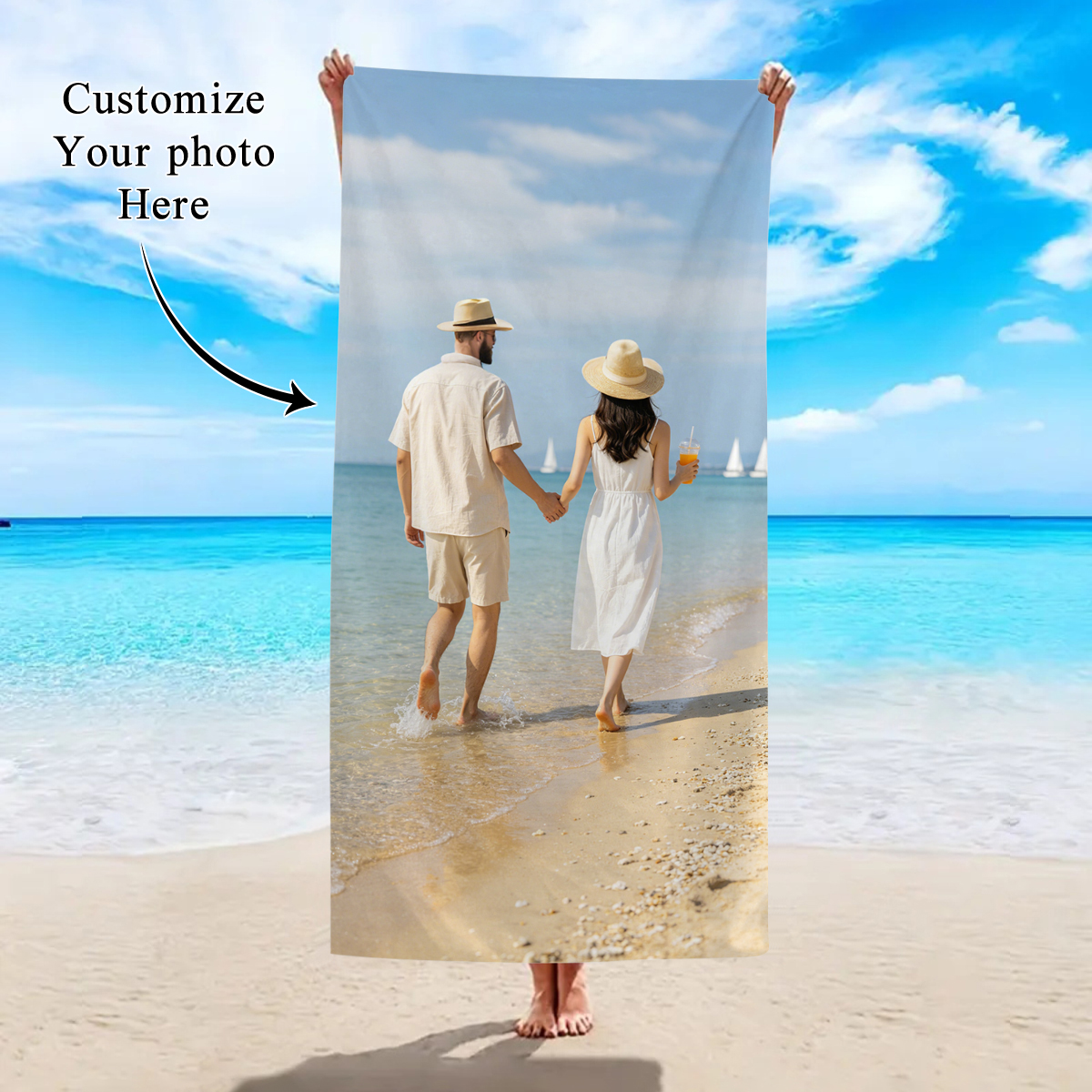 1pc Customized beach towels fo - Sewing Custom incelemesi ve fiyatı
