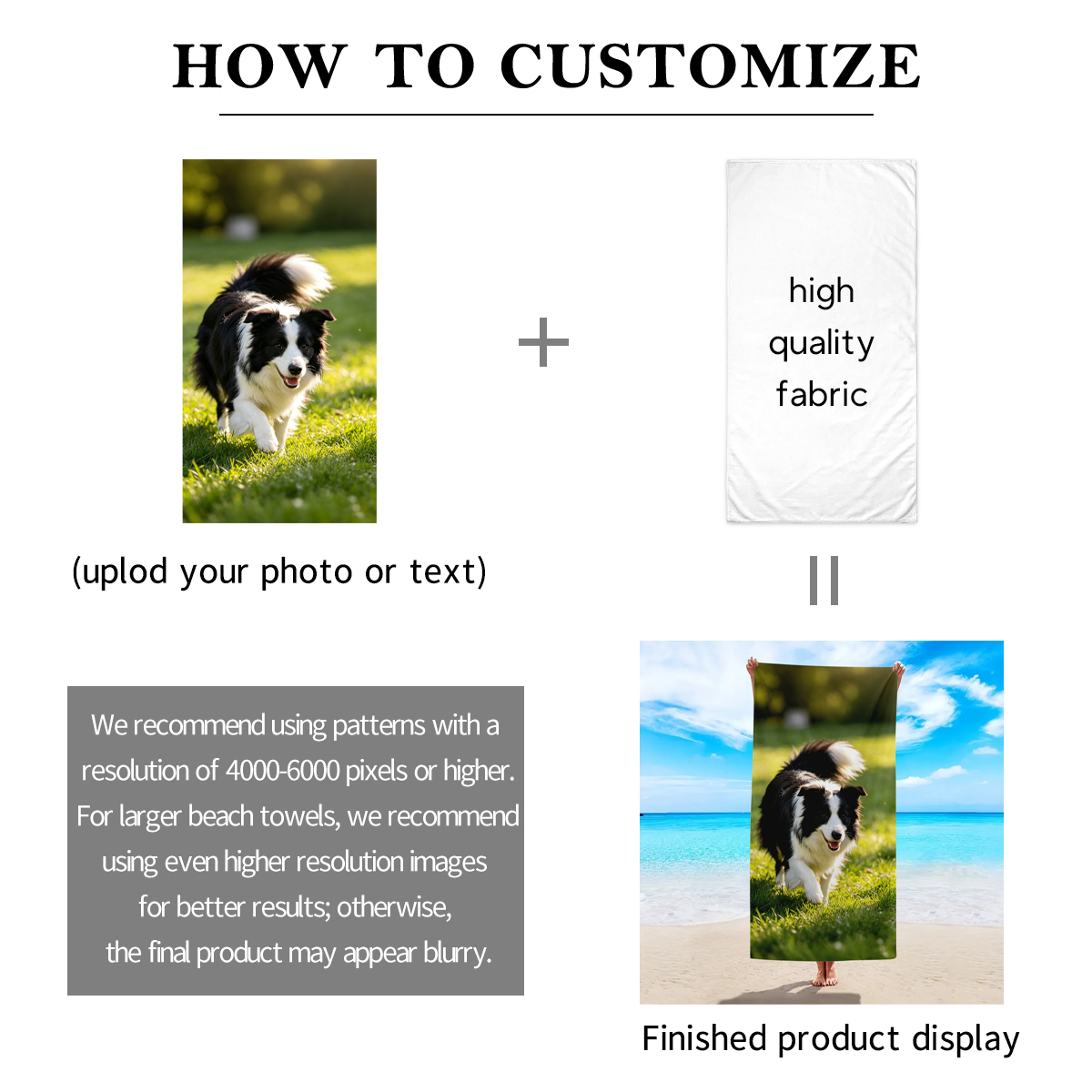 1pc Customized beach towels fo - Sewing Custom incelemesi ve fiyatı