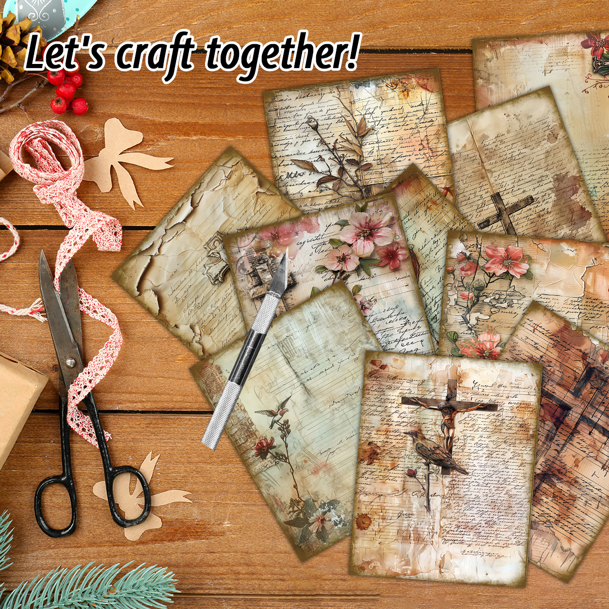 30pcs Bible Decorative Scrapbo - Pattern Tissue Paper incelemesi ve fiyatı